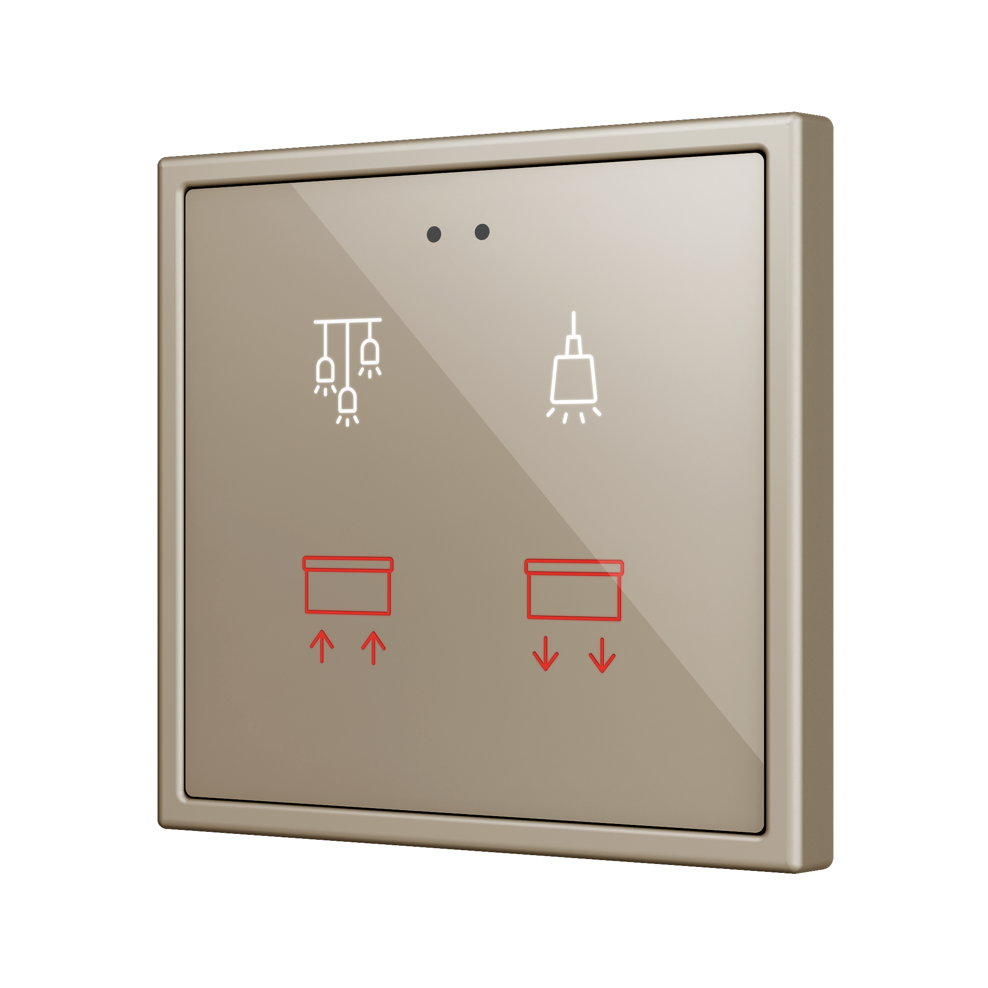 ZVIFR70X4 Flat RGB 70 X4. Glass Capacitive push button 70x70 - 4