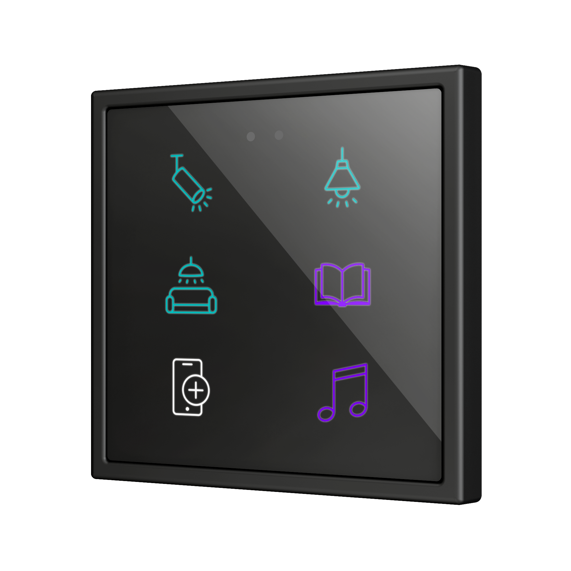 ZVIFR70X6 Flat RGB 70 X6. Glass Capacitive push button 70x70 - 6